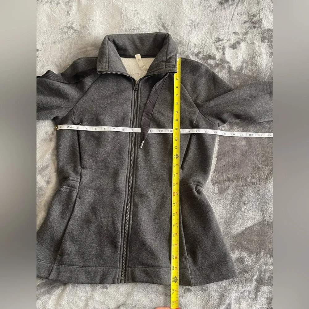 LULULEMON & Go Take Off Fleece Jacket Zip Up Gray Size  4 - Picture 10 of 14